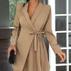 Pleated suit dress