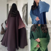 Hot sale robe Arab Dubai chiffon pleated fan-shaped sleeves color matching jacket women's clothing