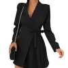 Pleated suit dress