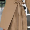 Pleated suit dress