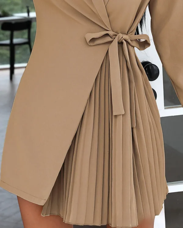 Pleated suit dress